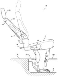 STOW-IN-FLOOR SEAT ASSEMBLY WITH PITCHED EASY ENTRY POSITION