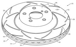 Brake disc with symmetric groove pattern