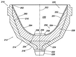 Jet perforating device for creating a wide diameter perforation