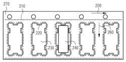 Package for a semiconductor die, method for making a die packaging bare die tape and method for semiconductor die packaging