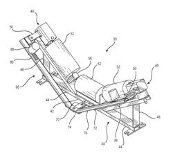 Belt alignment system with dual guide rollers and having middle pivoting roller