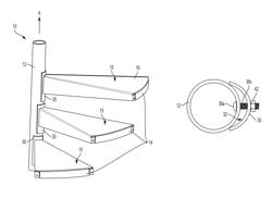 Tread mounting system for spiral staircase