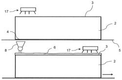 Method of producing a building panel and a building panel