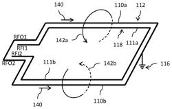 Antenna design for active load modulation in a near field communication transponder device