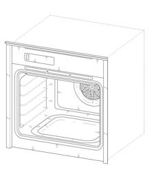 Main body for built-in oven range