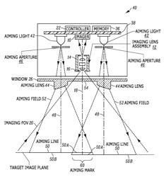 Imaging reader for, and method of, reading a target by image capture through a sealed window integrated with an optical system