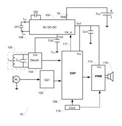 Reconfigurable switched capacitor DC-DC converter for head-wearable hearing devices