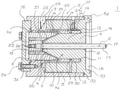 Electromagnetic actuating drive for carrying out a linear movement