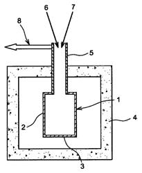 Process for waste confinement by vitrification in metal cans