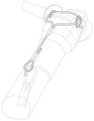 Tethering assembly for hand grinders and like tools