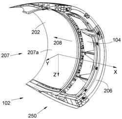 JET ENGINE COMPRISING A NACELLE EQUIPPED WITH A THRUST REVERSING SYSTEM COMPRISING DOORS