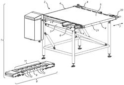 BELT CONVEYOR WITH A WEIGHING DEVICE FOR A DOUGH LINE