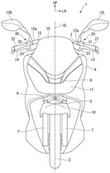 Optical sensor disposition structure for saddle riding vehicle