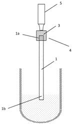 Method for inspecting a liquid metal by ultrasounds