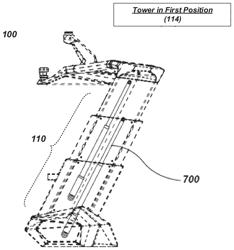 TELESCOPING TOWER FOR A BOAT