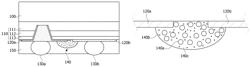 Light emitting device with an electrostatic discharge (ESD) suppression pattern having first and second conductive particles dispersed in a resin