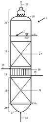 Slurry bubble column reactor for a fischer-tropsch process