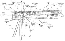 Retractable firearm support assembly