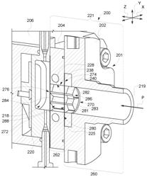 Target assembly and isotope production system having a grid section