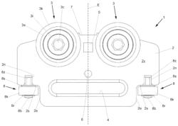 Tarpaulin suspension device