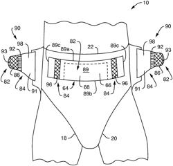 Absorbent article with pocket and secondary fastening system