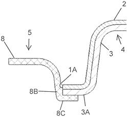 Method and apparatus for producing a trim component having a molded rim at an edge thereof