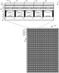 Display with interspaced microlenses and corresponding devices and methods