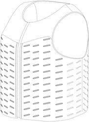 Sheet of material for a wearable item such as a garment, vest or shirt