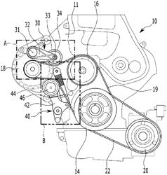 Tensioner mounting structure for vehicle