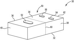 Masonry block with leveling pads