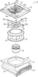 Fan and mounting bracket for an air mover