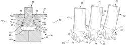 Platform with axial attachment for blade with circumferential attachment