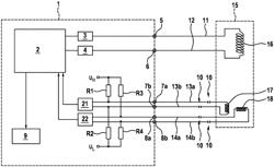 Method and circuit for detecting an open line of the sine/cosine receiver coil of a resolver