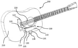 Percussion device and system for stringed instrument