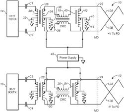 Simultaneous power injection in power over ethernet system