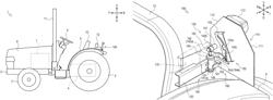 License plate support mechanism and work vehicle equipped with license plate support mechanism