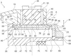 Planetary gear device for a turbomachine