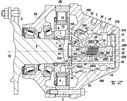 Distribution device for a hydraulic machine and a hydraulic machine fitted with such a device