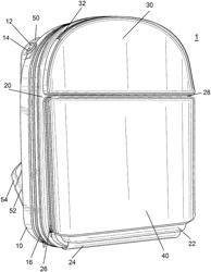 Backpack with integral changing pad