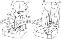 Restraint harness attached to a main support structure of a vehicle