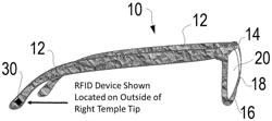 METHOD OF DYNAMIC ELECTRONIC STORAGE OF CORRECTIVE LENS MANUFACTURING CRITERIA ON EYEGLASS FRAMES AND EYEGLASS FRAMES FORMED THEREBY