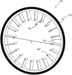 Tire with tensioned spokes