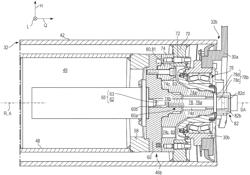 Earth working machine whose working apparatus is displaceable out of its operating position using an onboard actuator