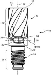 Rotatable cutting tool and key therefor