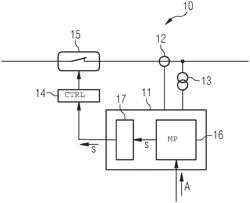 Method and apparatus for controlling a circuit breaker in an electrical energy supply network