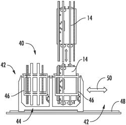 Transfer station for a ropeless elevator system with redundancy of subcomponents and parking zone