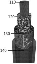 Piezoelectric fiber having excellent flexibility and elasticity, and method for manufacturing the same