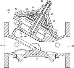 Valve with integral insert-cast seat and related method