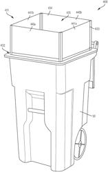 Extender for receptacle and method thereof