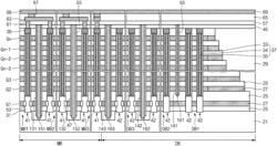 SEMICONDUCTOR DEVICE INCLUDING STACK STRUCTURE AND TRENCHES